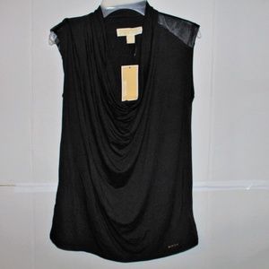 MICHAEL by Michael Kors Cowl neck Faux Leather